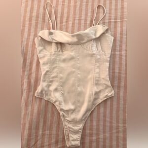 Zara Cream Bodysuit for Women